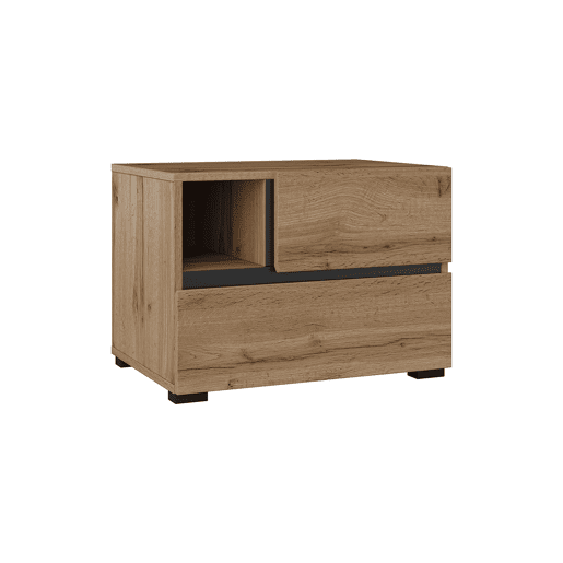 Mesa de cabeceira de 2 gavetas Lilia Wood