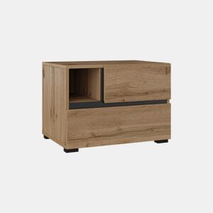 Mesa de cabeceira de 2 gavetas Lilia Wood