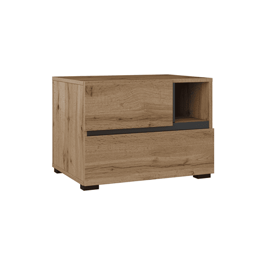 Mesa de cabeceira de 2 gavetas Lilia Wood