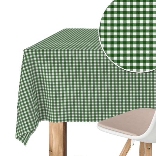 Toalha de mesa Vichy Pequena Verde Botella Teflon Pronta 260x140cm Donegal Collections