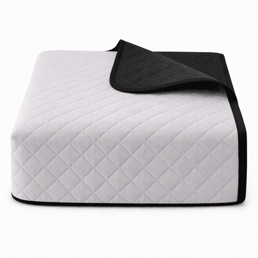 Colcha Reversível Bicolor CinzaPreto Cama 180cm Donegal Collections
