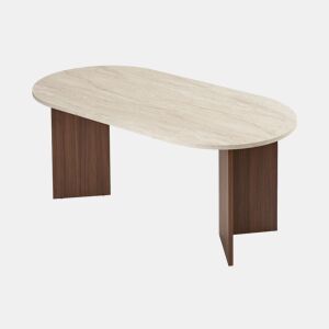 Mesa de jantar em madeira > 180 x 90 x 75 cm - Travertino