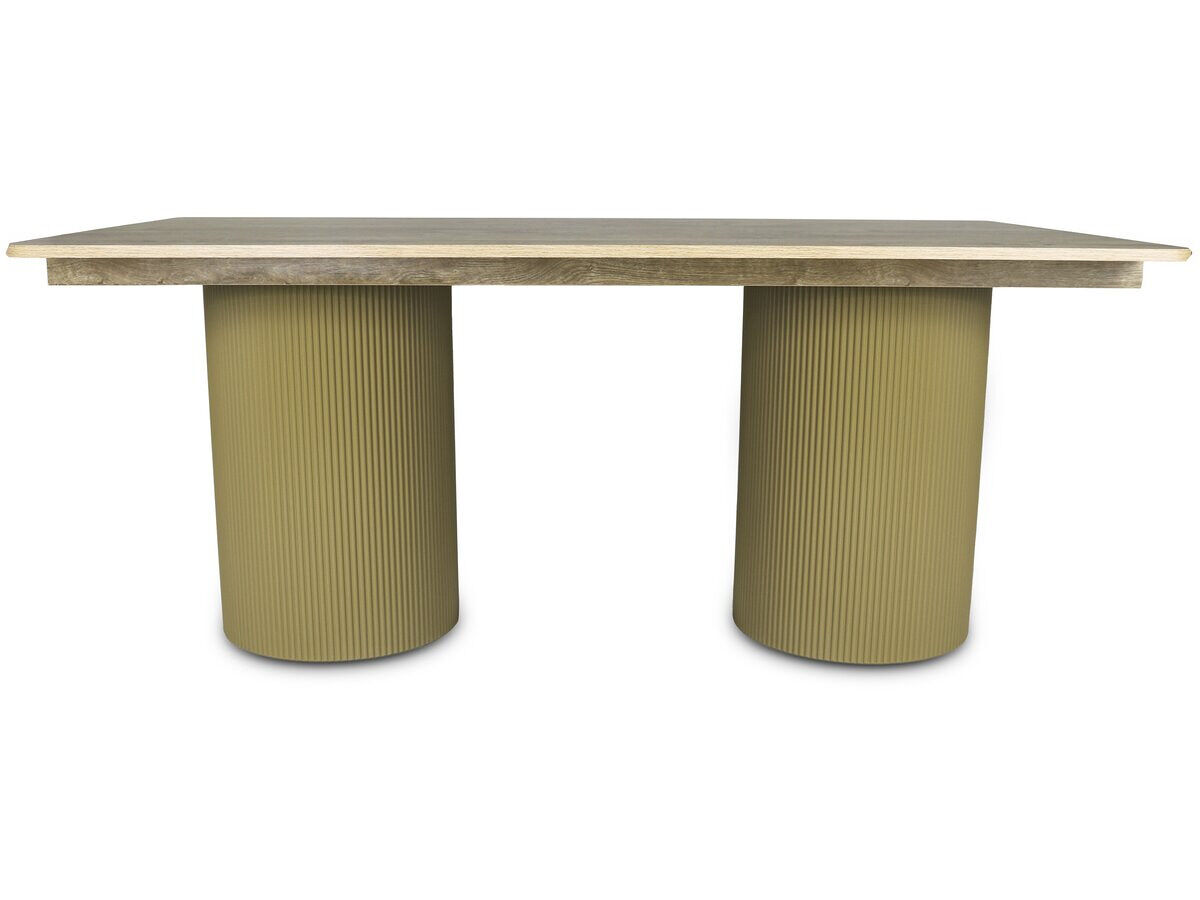 Mesa de comedor ovalada de madera 180x100