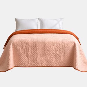 Colcha Reversível Bicolor TelhaCoral Cama 90cm Donegal Collections