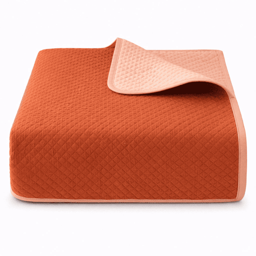 Colcha Reversível Bicolor TelhaCoral Cama 90cm Donegal Collections