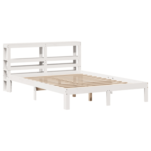 Estrutura De Cama De Casal c cabeceira - 120x190 cm pinho maciço branco