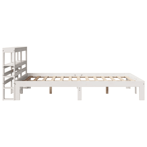 Estrutura De Cama De Casal c cabeceira - 120x190 cm pinho maciço branco