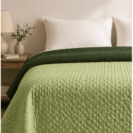 Colcha Reversível Bicolor OlivaBotella Cama 105cm Donegal Collections