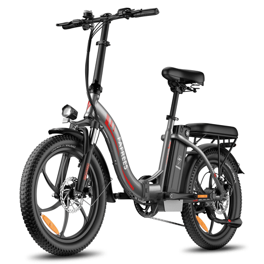 FAFREES F20 E-bike - Motor 250W, Bateria 36V18Ah, 20 Polegadas, Travão a disco mecânico - Cinzenta
