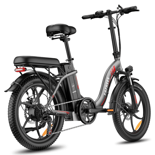 FAFREES F20 E-bike - Motor 250W, Bateria 36V18Ah, 20 Polegadas, Travão a disco mecânico - Cinzenta