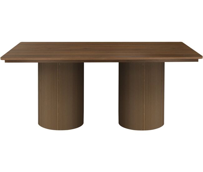 Mesa de comedor ovalada de madera 180x100