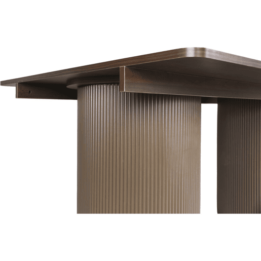 Mesa de jantar oval de madeira Zénith - 180 cm - Assentos 8 - Castanho