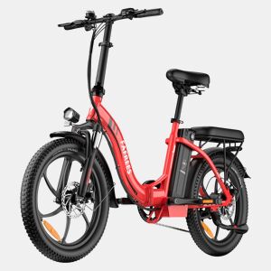 FAFREES F20 E-bike - Motor 250W, Bateria 36V18Ah, Travão a disco mecânico, 20, - Vermelha