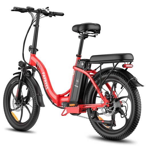 FAFREES F20 E-bike - Motor 250W, Bateria 36V18Ah, Travão a disco mecânico, 20, - Vermelha