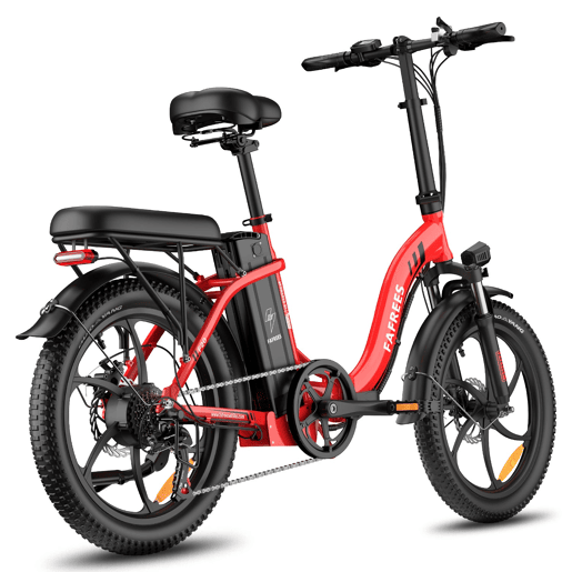 FAFREES F20 E-bike - Motor 250W, Bateria 36V18Ah, Travão a disco mecânico, 20, - Vermelha