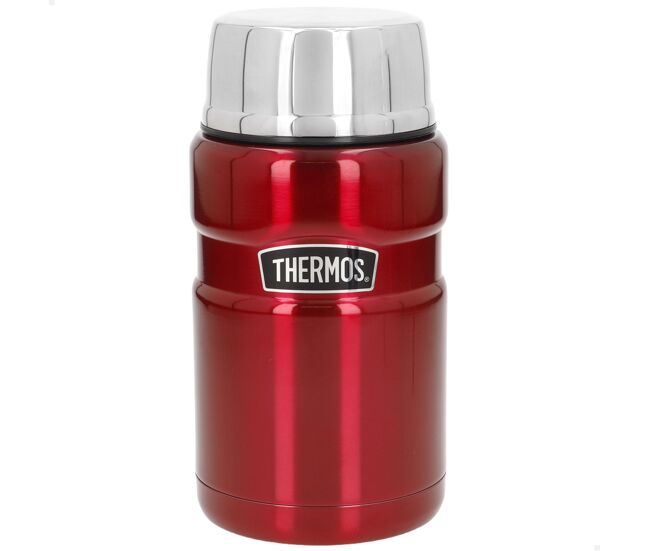 Thermos termo comida 710 ml acero inoxidable rojo metalizado