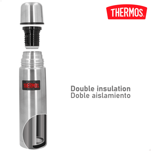 Thermos Garrafa térmica em aço inoxidável 500 ml prata