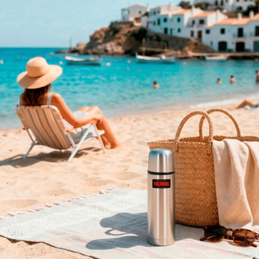 Thermos Garrafa térmica em aço inoxidável 500 ml prata