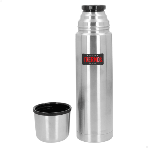 Thermos Garrafa térmica em aço inoxidável 750 ml prateada Thermos Garrafa térmica em aço inoxidável 750 ml prateada