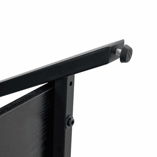 Mesa de centro 110 x 57 x 44,5 cm - estilo industrial com prateleira de arrumação, acabamento em madeira preta e estrutura metálica - preta