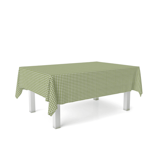 Toalha de mesa Vichy Verde Pistacho Teflon Pronta 240x140cm Donegal Collections