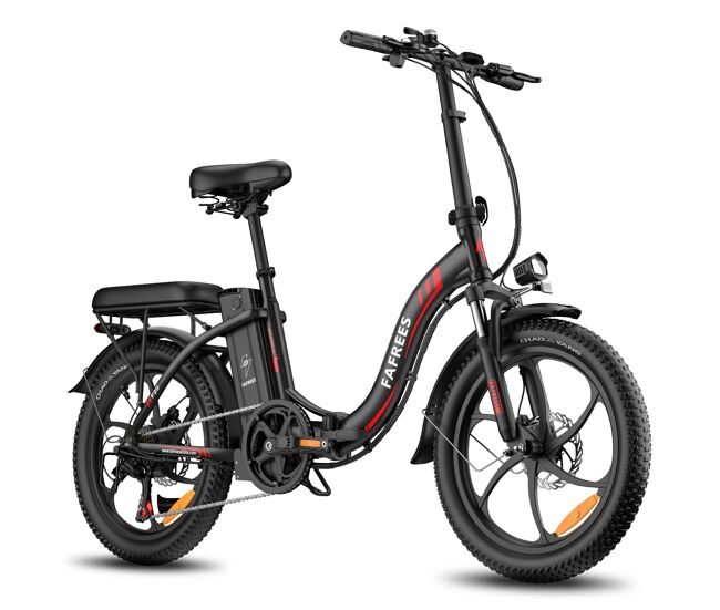 Fafrees f20 bicicleta eléctrica - motor 250w batería 36v18ah ruedas 20'' freno de disco mecánico negro