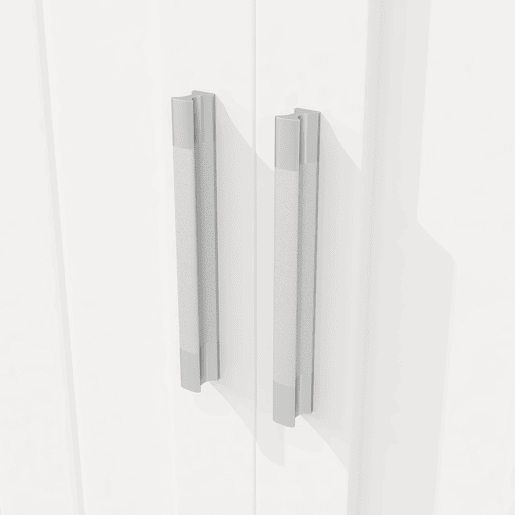 Armário alto 104x40x180 cm - Vitrine LED para cozinha e sala - Branco