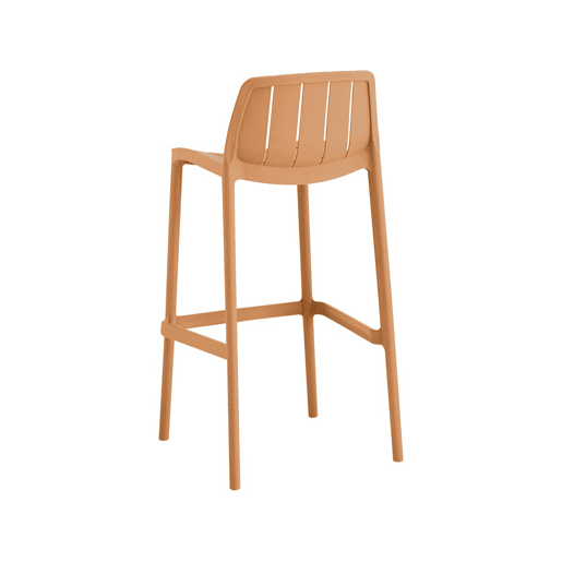Conjunto de 2 cadeiras altas de jardim empilháveis > - Laranja Conjunto de 2 cadeiras altas de jardim empilháveis > - Laranja