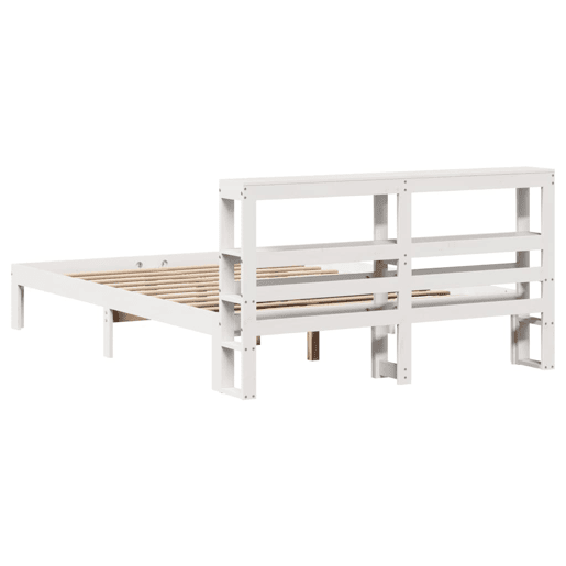 Estrutura De Cama Dupla para adultos c cabeceira - 120x200 cm branco Estrutura De Cama Dupla para adultos c cabeceira - 120x200 cm branco