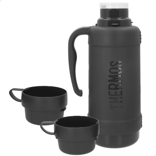 Thermos Garrafa térmica com parede dupla isolada cinzenta 1,8 L