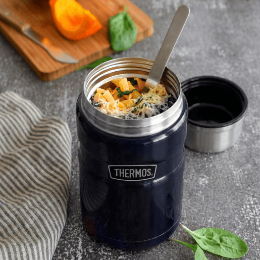 Garrafa térmica para alimentos Thermos 710 ml em aço inoxidável azul metalizado