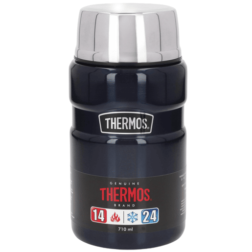 Garrafa térmica para alimentos Thermos 710 ml em aço inoxidável azul metalizado