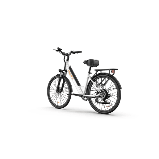 Bicicleta Elétrica URLIFE E26 - Motor 250W Bateria 48V10.4Ah Pneus 26 polegadasTravões de disco - Branco