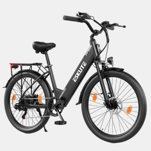Bicicleta elétrica ESKUTE C100 PLUS 250W 36V 13Ah E-bike preta