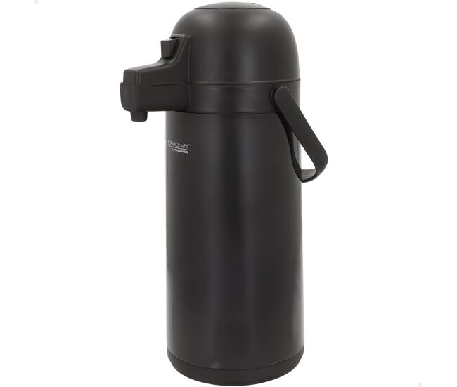 Thermos termo acero inoxidable negro 1,9 l con dispensador