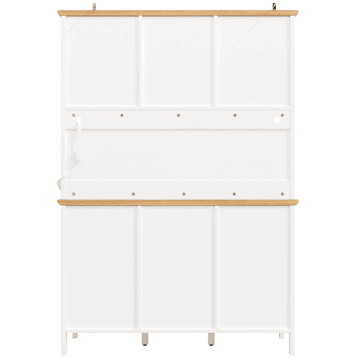 Armário alto 120x40x179 cm - 4 portas, 3 gavetas, LED - Branco Armário alto 120x40x179 cm - 4 portas, 3 gavetas, LED - Branco
