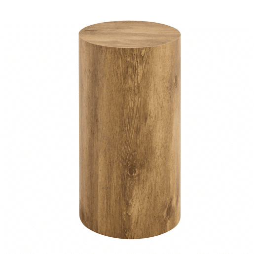 Mesa de centro redonda 30 cm - MDF com acabamento em madeira - Design moderno e minimalista