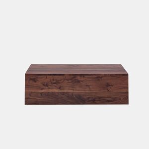 Mesa de sala retangular 90×50×30 cm - Estilo moderno e luxuoso, com pés antiderrapantes, material MDF - Cor nogueira