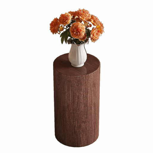 Mesa de centro redonda u2013 Design moderno minimalista, ideal como mesa auxiliar, mesa lateral, mesa de sofá ou mesa de chá - Nogal