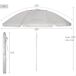Aktive Sombrilla de playa 8 varillas inclinable UV50 220x220 Aktive Sombrilla de playa 8 varillas inclinable UV50 220x220 Gris