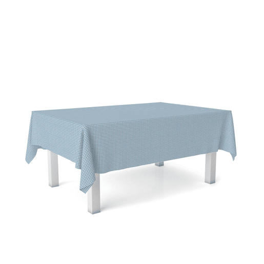 Toalha de mesa Vichy Pequena Azul Teflon Pronta 250x140cm Donegal Collections