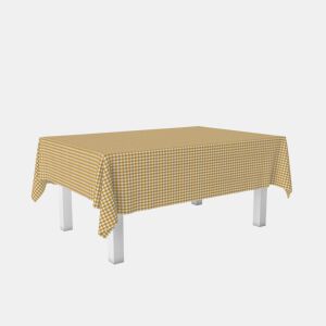 Toalha de mesa Vichy Oro Teflon Pronta 240x140cm Donegal Collections