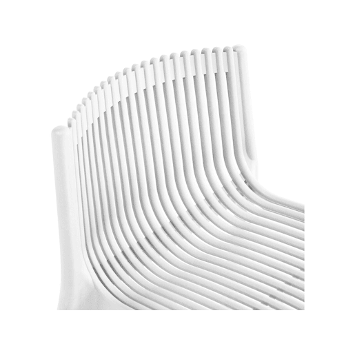 Conjunto de 2 cadeiras altas empilháveis de plástico > - Branco Conjunto de 2 cadeiras altas empilháveis de plástico > - Branco