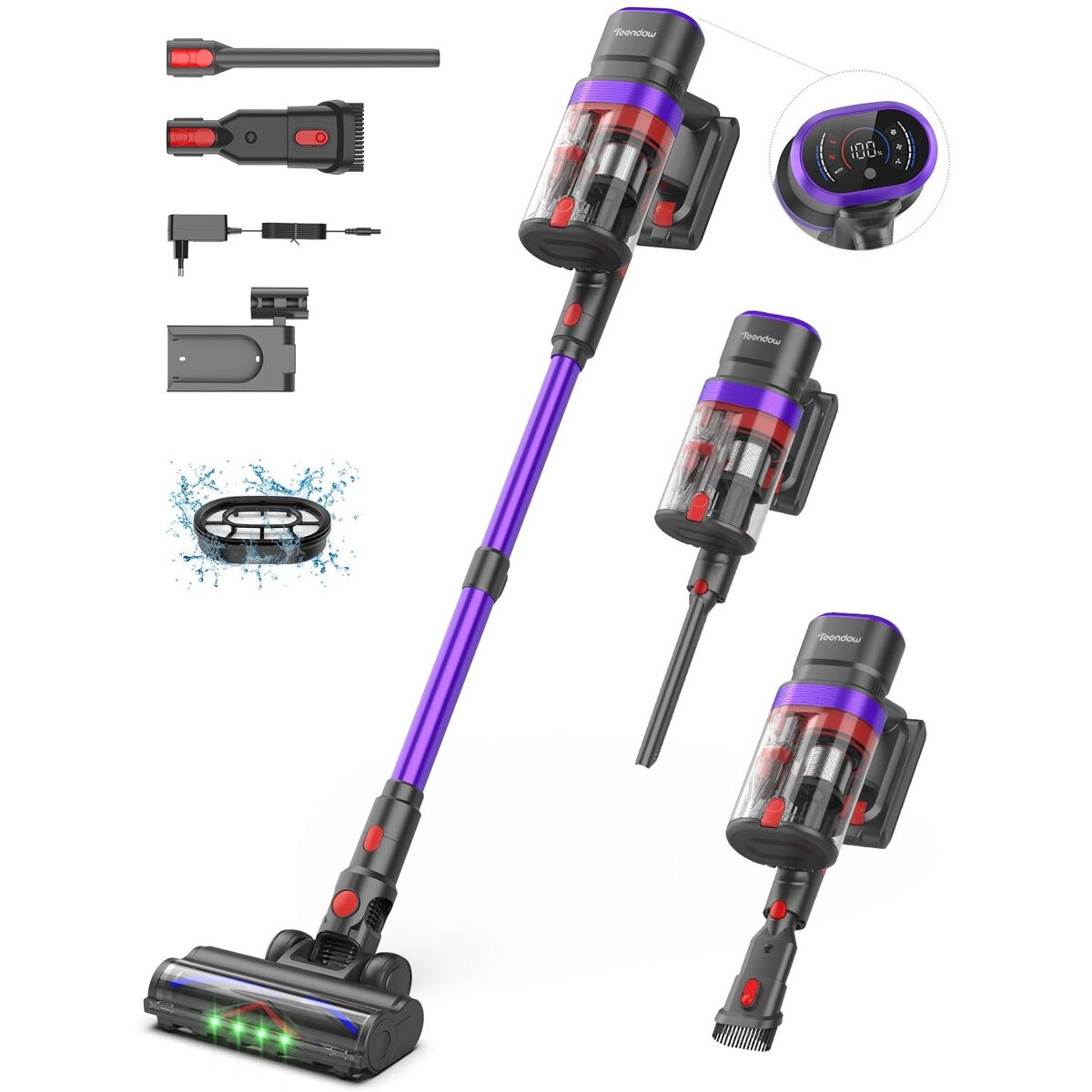 Aspiradora de mano Teendow V20 Strong - 500W 40KPa 50min