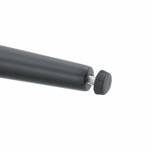 Conjunto de 2 cadeiras de jantar de 83 cm - Encosto combinado em tecido cinzento e PU preto - Cor cinzenta e preta