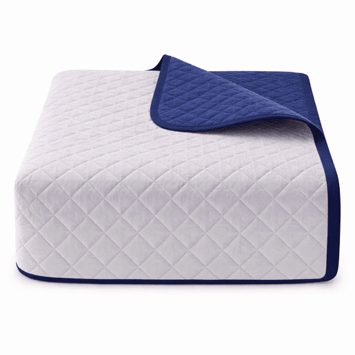 Colcha Reversível Bicolor AzulCinza Cama 150cm Donegal Collections