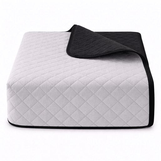 Colcha Reversível Bicolor CinzaAntracite Cama 135cm Donegal Collections