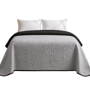 Colcha Reversível Bicolor CinzaPreto Cama 150cm Donegal Collections