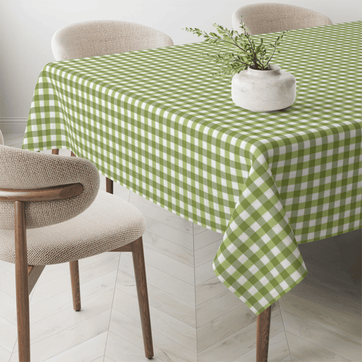 Toalha de mesa Vichy Verde Pistacho Teflon Pronta 100x140cm Donegal Collections