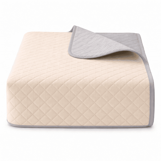 Colcha Reversível Bicolor BegeLinho Cama 90cm Donegal Collections